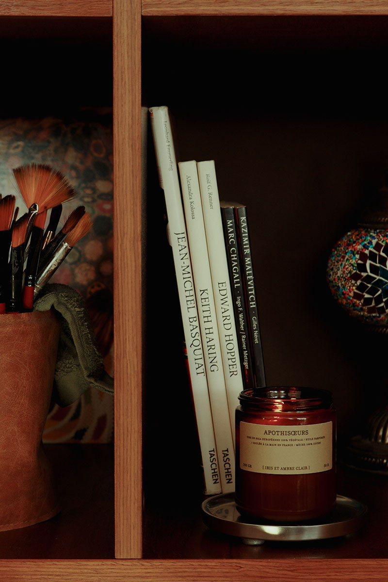 Bougie iris et ambre clair